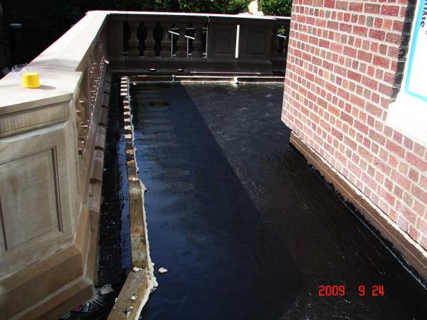 Plaza Deck Membrane Flood Test