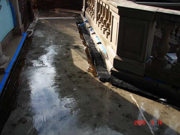 Plaza Deck Waterproofing Membrane Preparation