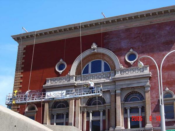 Brick Cleaning on Folley Theater