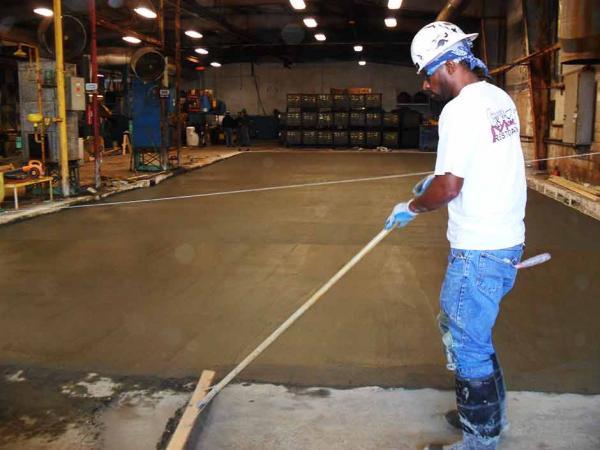 Concrete floor restoration with Ready Mix Concrete